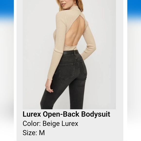 Gold sparkle open-back bodysuit - Picture 7 of 7